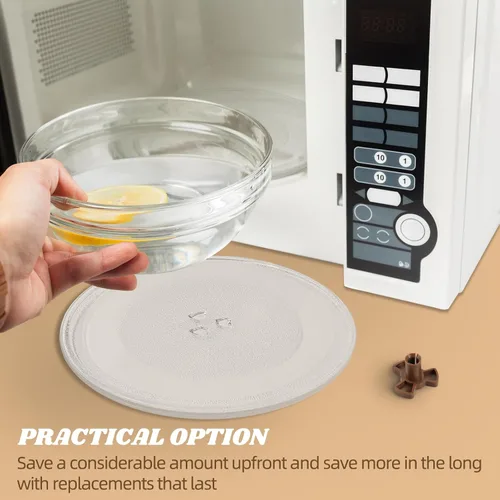 Miniatura 6 de Reemplazo de platos giratorios de microondas de 10 pulgadas, placa de vidrio para microondas compatible con Whirlpool, la pieza de repuesto exacta