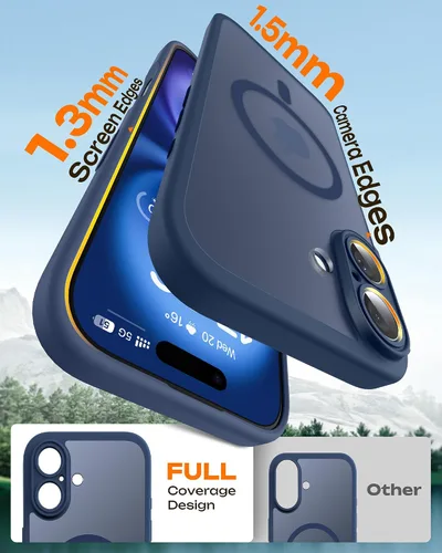 Miniatura 934 de TOCOL Funda para iPhone 11, compatible con Magsafe, protección completa de cámara, imanes integrados, protección contra caídas, funda translúcida