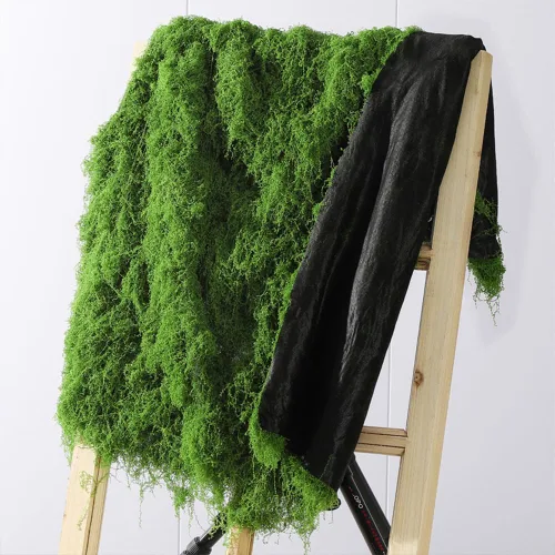 Tapete de musgo verde artificial, alfombra de pared de césped con tela base de 39.37 x 39.37 pulgadas, musgo falso para manualidades, musgo