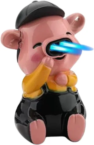 Miniatura 11 de Lindo y divertido encendedor, gran regalo de broma, llama suave, recargable, de butano, novedad ajustable, novedad de la suerte, encendedor único