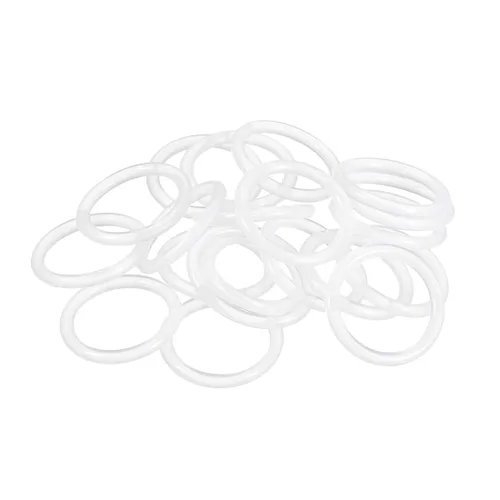 Uxcell - Aros de silicona, 27 mm OD, 21 mm ID, 3 mm de ancho, juntas tóricas de sellado VMQ, color blanco, paquete de 20 unidades