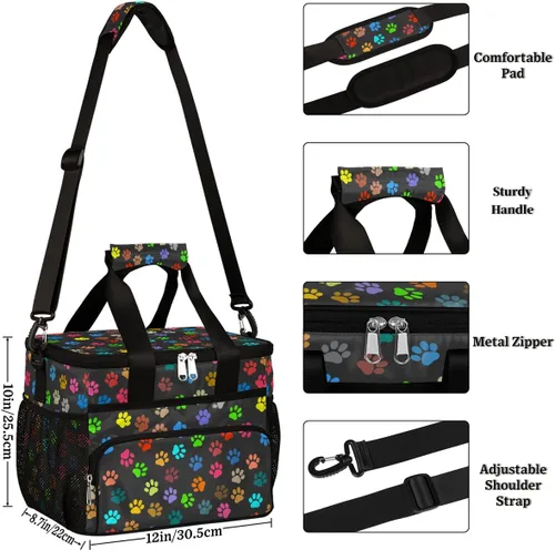 Miniatura 2 de Pardick Bolsa térmica suave con aislamiento de leopardo de galaxia para hombres y mujeres, lonchera grande a prueba de fugas, enfriador de playa