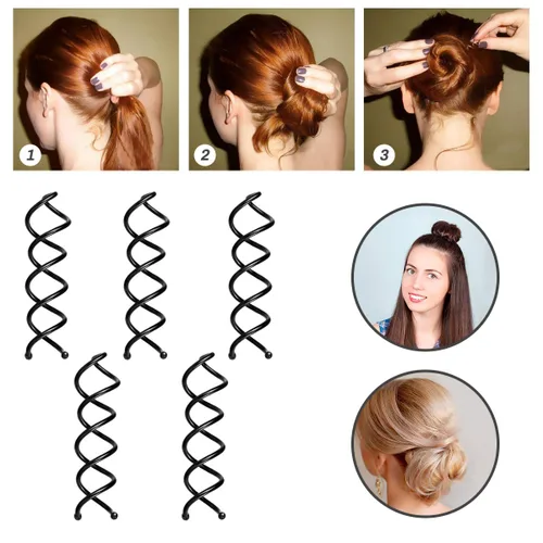 Miniatura 3 de Winkeyes - Juego de herramientas para trenzar el cabello con accesorios de modelado de cabello para trenzas en espiral simples y rápidas