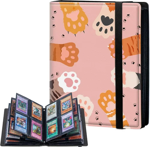 Miniatura 14 de Carpeta de tarjetas de 4 bolsillos con capacidad para 160 tarjetas, carpeta de álbum de coleccionista de libros de tarjetas para Yugioh, MTG, TCG