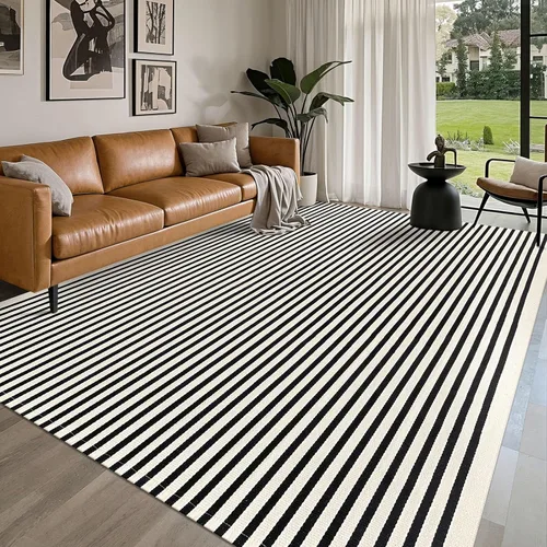 Miniatura 63 de IOHOUZE Alfombra Rayada Gris y Blanca - 27.5" X 43" Tapetes para Puerta Delantera al Aire Libre, Alfombra Lavable para Decoración de Porche