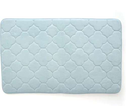 Miniatura 12 de Tapete de baño de espuma viscoelástica bordada con tecnología Water Shield, 17 x 24 pulgadas, angora