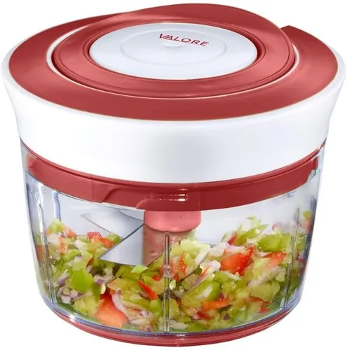 Valore Procesador manual de alimentos Picador de verduras – Capacidad de 13.5 fl oz (1.7 tazas) – Cortador de ajo y cebolla fácil de limpiar –