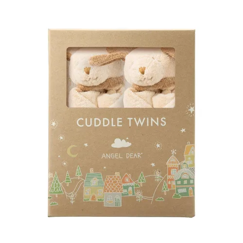 Miniatura 5 de Set de muñecos para abrazar Angel Dear, Cuddle Twins., Cordero rosado