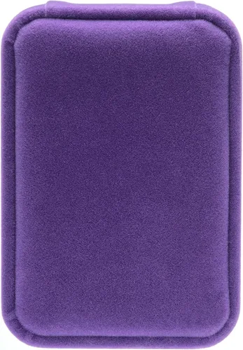 Miniatura 2 de Caja de regalo de joyería de terciopelo clásico para collar colgante (púrpura)