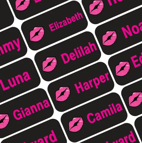 Miniatura 42 de Etiquetas de Nombre Personalizadas para Niños – 60 Etiquetas Impermeables de Pelar y Pegar para Ropa, Cajas de Almuerzo, Botellas de Agua, Bolsas
