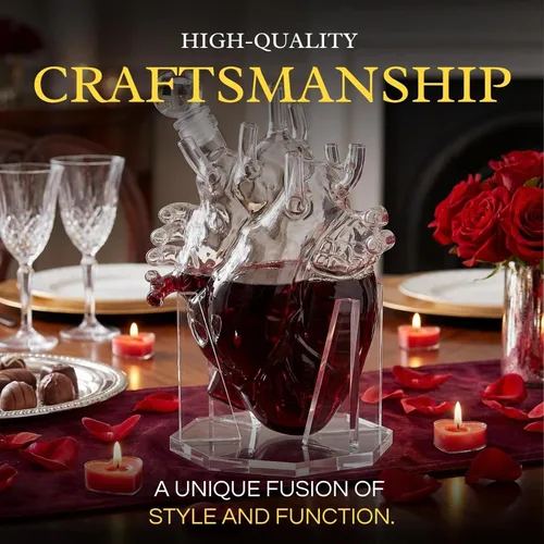 Miniatura 9 de Heart Decanter - Juego de decantador de whisky y vino, aireador de órganos, con texto en inglés «That Someone You Love», regalo para médicos