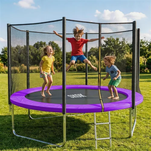 Miniatura 2 de SKOK Trampoline for Kids,400LBS Outdoor Trampoline with Net-ASTM Approved Trampoline for Children and Adults Púrpura