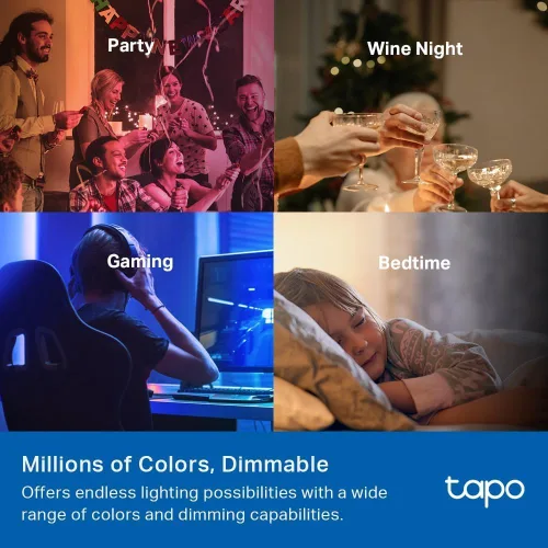 Miniatura 5 de TP-Link Tapo - Bombillas inteligentes, 1100 lúmenes de alta luminosidad (equivalente a 75 W), certificadas por Matter, bombilla LED RGBW de 16