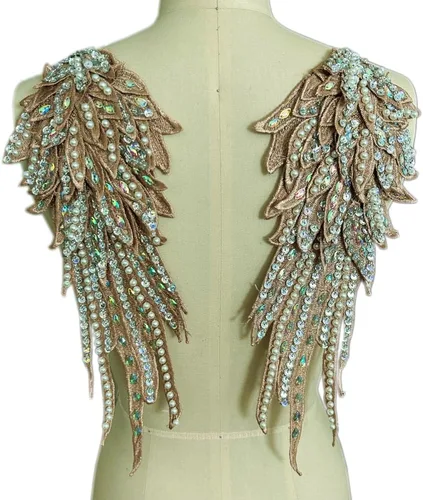 Miniatura 16 de Parches de lentejuelas con alas de ángeles de la guarda, apliques de diamantes de imitación para ropa, chaquetas, jeans, vestido, decoración
