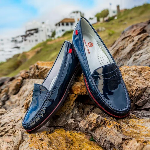 Miniatura 2 de Mocasines Penny de piel auténtica cómodos sin cordones para mujer