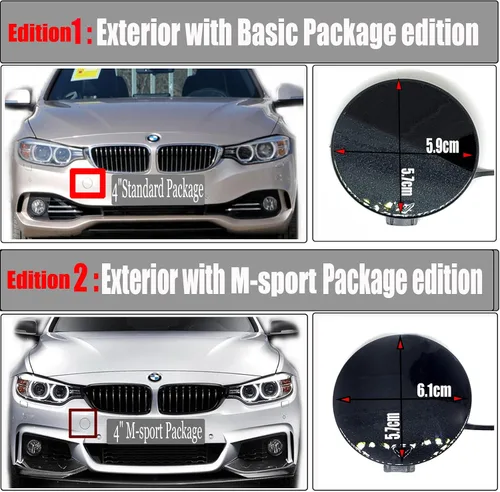 Miniatura 3 de Cubierta de remolque delantera para BMW Serie 4 14-19 M-Sport F32 Coupé F33 F36 Gran Fit 418i 420i 425i 428i 430i 435i 440i 2014 2015 2016 2017 2018