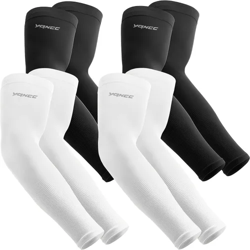 Miniatura 17 de YQXCC 4 Pares de Mangas para Brazos para Hombres Mujeres Protección UV Solar de Enfriamiento UPF 50 Mangas de Compresión Deportivas 1 par