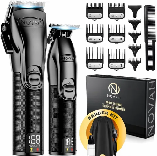 Novah® Cortadoras de Cabello Profesionales para Hombres, Cortadoras de Peluquero Profesionales y Juego de Recortadora, Cortadora de Cabello