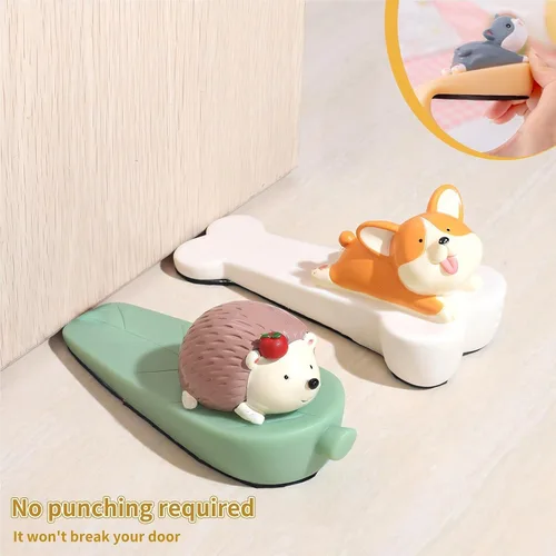 Miniatura 5 de Tapón decorativo de puerta con diseño de animales, bonitos topes de puerta para la parte inferior de la puerta, topes de puerta de animales lindos