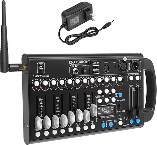 Miniatura 7 de Controlador DMX 54 Canales Mini DMX 512 para DJ, Escenario y Luces LED