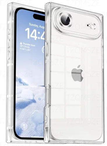 Miniatura 49 de Funda Tzomsze Compatible con iPhone Air Clear Funda, Protección de Cámara, Esquinas Reforzadas TPU Delgada Resistente a Golpes Funda Protectora
