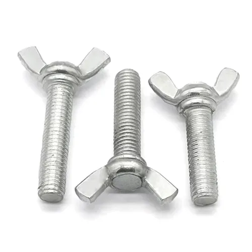Miniatura 6 de Tornillos de mariposa de ala galvanizada de acero al carbono M4-0.028 x 0.315 in, perno de ala, cierre de máquina, tornillos de mano para equipos