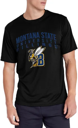 Miniatura 30 de Camiseta deportiva oficial de la NCAA Collegiate para hombre, colección negra con logotipo en el pecho izquierdo