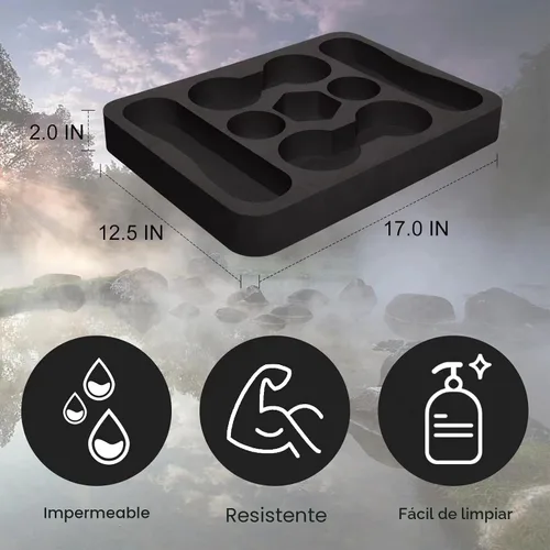 Miniatura 7 de Portavasos Flotante, Bandeja de Mesa de Refrigerios para Piscina, Playa, Fiesta o Jacuzzi Flotante - Barra de Servicio Versátil y Portátil