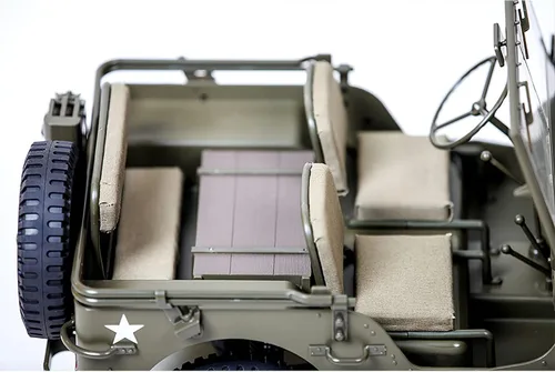 Miniatura 8 de Rochobby FMS 1/6 1941 MB Scaler RC mini Jeep RC Camión MB Scaler 4x4 Grado Hobby RC Rock Crawler con escobillas RC Camión Militar del Ejército