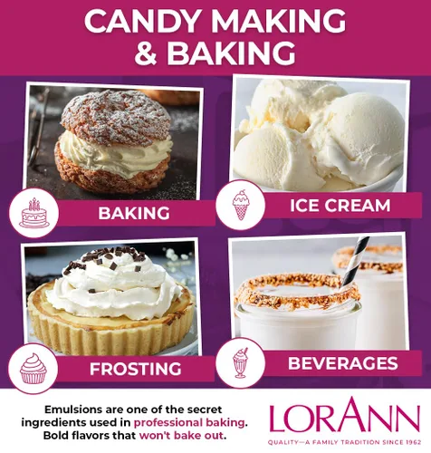 Miniatura 4 de LorAnn Oils. Emulsión de queso crema para panadería: Esencia verdadera, ideal para realzar tonos frutales en pasteles, galletas y postres, sin