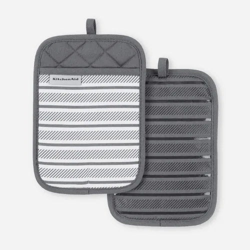 Miniatura 7 de KitchenAid Albany - Juego de 2 soportes para ollas, color gris mate, 7 x 10 pulgadas