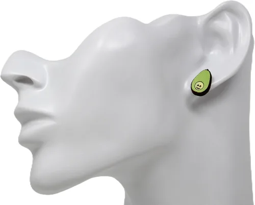 Miniatura 3 de Pendientes Avocuddles de Aguacate Juego de joyas de pendientes de aguacates de madera pintadas a mano