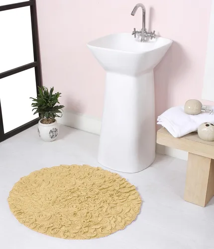 Miniatura 63 de Home Weavers Bell Flower Collection - Tapetes de baño copetudos 100 % algodón, extrasuaves y absorbentes, antideslizantes, lavables a máquina, lino