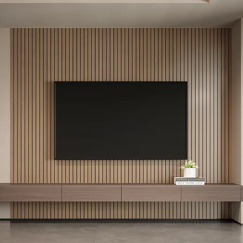 Miniatura 4 de YLL YLL Panel de pared de láminas de PVC para despegar y pegar de 118 x 15.7 pulgadas, panel de listones de madera de grano de roble sintético