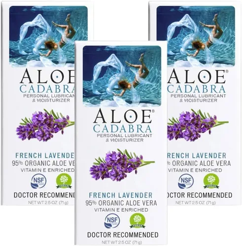 Aloe Cadabra Lubricante personal con sabor e hidratante vaginal, lubricante orgánico de aloe comestible para hombres, mujeres y parejas, no mancha,