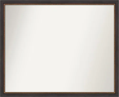 Miniatura 55 de Amanti Art Espejo de baño negro para sobre el fregadero, 23 x 23 pulgadas, espejo cuadrado negro Ashton, marco de madera tradicional mediano, se