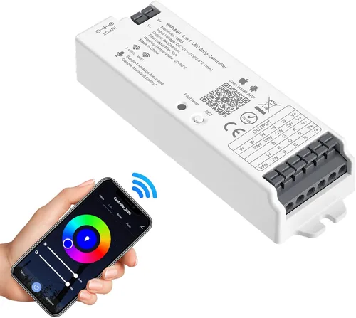 SEZO WB5 5 en 1 Tuya WiFi 2.4GHz PWM LED controlador para atenuación RGB RGBCCT RGBW LED tira compatible con Alexa/Google Home/Tuya Smart Life APP