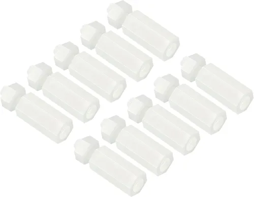 Miniatura 6 de PATIKIL M3x5+0.236 in macho hembra separador, 100 tornillos de nailon con 100 tuercas para PCB, placa base, carcasa de computadora, placa
