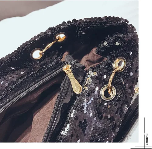 Miniatura 3 de Bolso de mano brillante con asa superior para mujer, bolsos de hombro grandes para mujer, bolso de lentejuelas