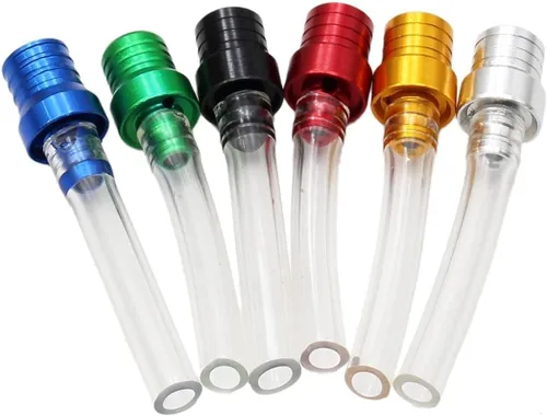 Miniatura 8 de PRO BAT Paquete de 10 tapas de combustible CNC para motocicleta, tubo de respiración bidireccional para bicicleta de tierra, bicicleta de pista