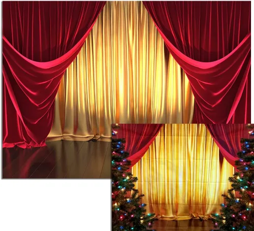 GYA Telón de fondo rojo dorado para fiesta, 7 x 5 pies, teatro, baile de máscaras, baile de graduación, fondo para niños, familia, negocios,