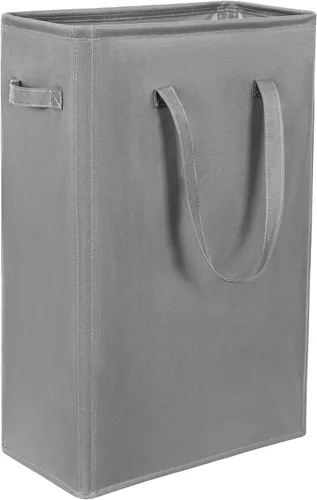 Miniatura 9 de Chrislley Cesta de Ropa Sucia Delgada de 25 Pulgadas 60L Cesta de Lavandería Estrecha con Asa Cesta Plegable para Ropa Sucia Portátil Organizador