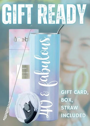 Miniatura 7 de Onebttl Regalos de 40 cumpleaños para mujer, regalos para mujer de 40 años, regalos fabulosos, ideas de regalos de cumpleaños 40, vaso de 20 onzas