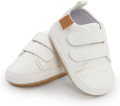 Miniatura 4 de QWZban Zapatos de bebé para niños y niñas zapatillas de deporte con suela de goma antideslizante para cuna de bebé zapatos de vestir para uniforme