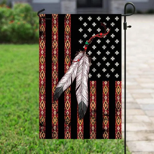 Miniatura 6 de FLAGWIX Banderas – Bandera del orgullo nativo americano THH2489F, bandera de casa (29.5 x 39.5 pulgadas) – Banderas de jardín de casa de Estados