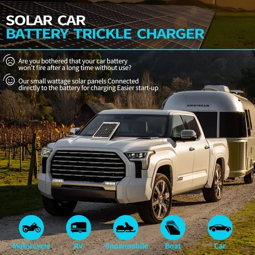 Miniatura 7 de ACOPOWER - Cargador de batería solar de 5 W y mantenedor de 12 V - Panel solar pequeño impermeable para auto, automotriz, motocicleta, barco