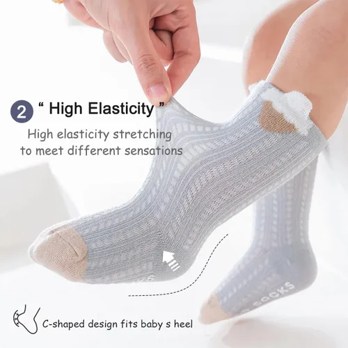 Miniatura 4 de Nuevos calcetines de malla de verano para bebés, niños y niñas pequeñas, calcetines para recién nacidos, accesorios esenciales para bebés