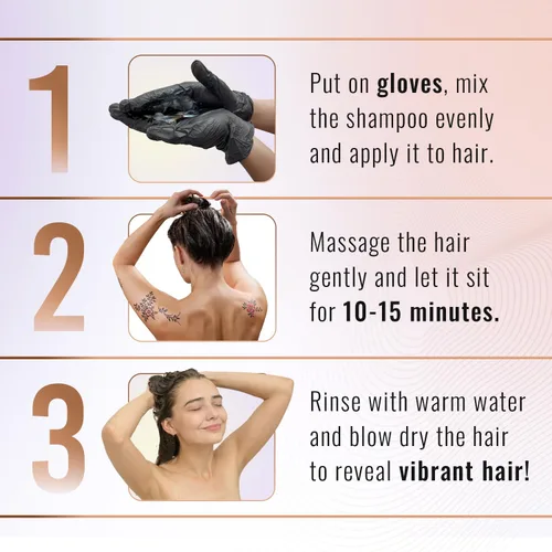 Miniatura 3 de Herbishh Champú de color para cabello gris – Champú de tinte natural para el cabello con máscara de argán – Tamaño de viaje – Colores de cabello