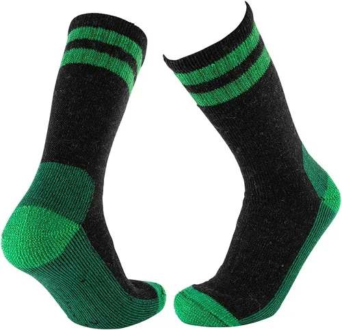 Miniatura 5 de Cerebro Calcetines de lana merino para hombre, calcetines acolchados a media pantorrilla que absorben la humedad, calcetines de senderismo