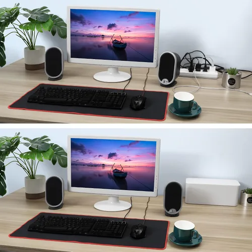Miniatura 4 de ZhiYo Caja organizadora de cables blanca, paquete de 2 cajas organizadoras de cables, tamaño extra grande y mediano, caja oculta para ocultar